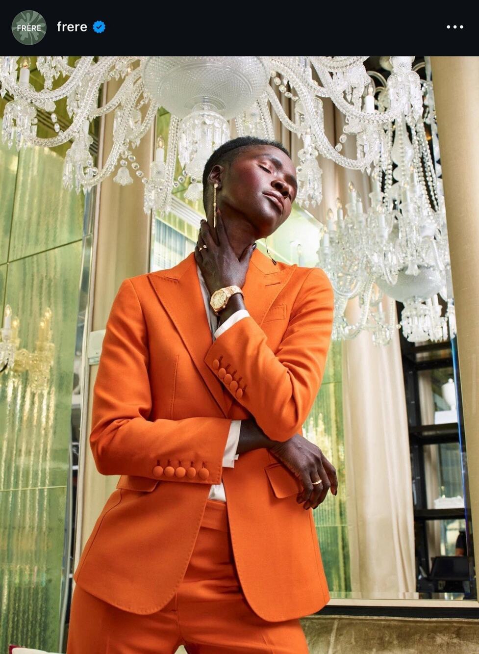 Frere Women’s Classic Suit Blazer And Pants Orange Size:see Photo